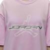 Jordan Essentials Letter Logo Print Soft Comfortable Crew Neck Pullover Short Sleeve Drop Shoulder T-Shirt Women T-Shirt Foam-Pink HM4904663