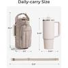 Down Insulated Water Bottle Carrier Portable Large Capacity Crossbody Bag for Outdoor Sports Travel Thermos Holder