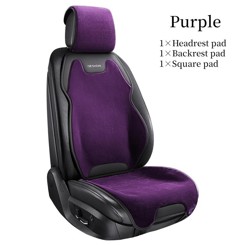 1pc Luxury Plush Winter Car Seat Covers Napa Leather Soft Warm Comfortable Good Insulation Breathable Bottom Holes Universal Fit