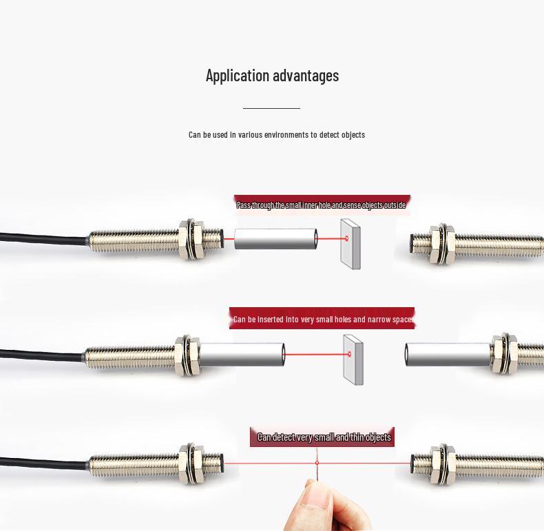 Loschda Miniature M12/M18/M30 24V Through-Beam Laser Photoelectric Sensor