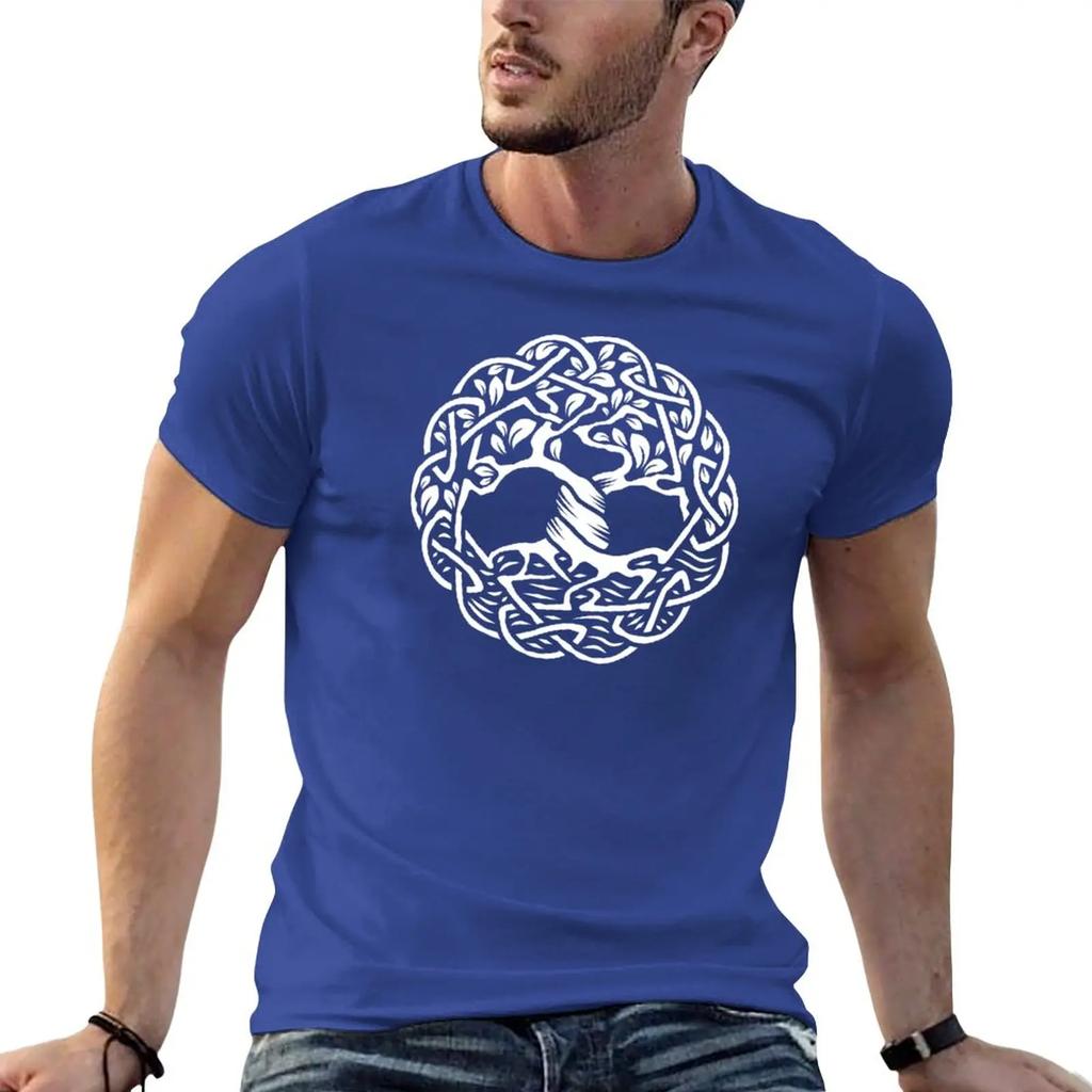 New Celtic Tree of Life TShirt Man Clothes Anime Tshirt Workout Shirts for Men Summer Fashion New Arrival Cotton Short Sleeve