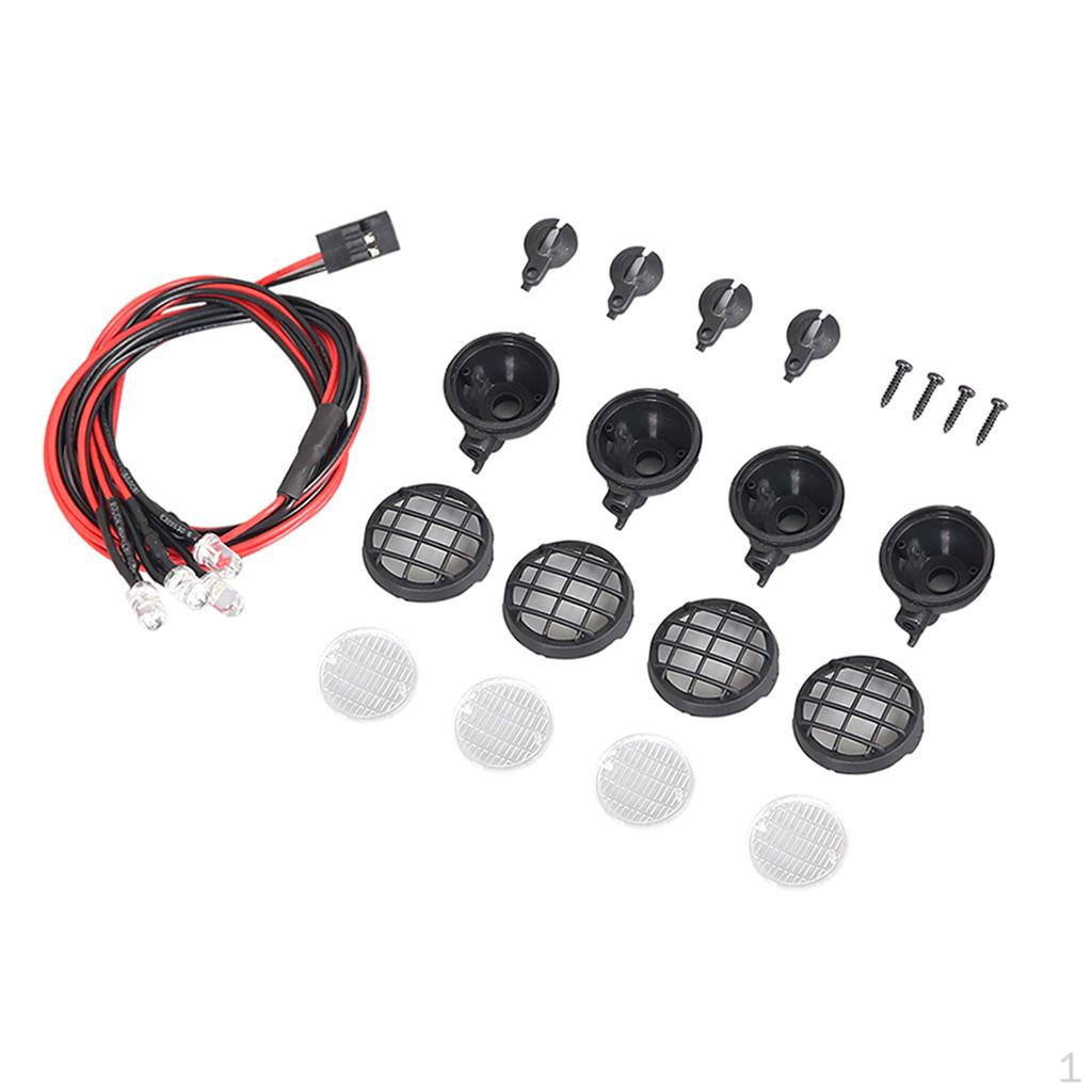 4pcs RC Car w/ Cover Lampshade :10 HSP for Axial SCX10 D90 Climbing accessories