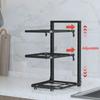 Layered Pot Rack Kitchen Organizer Cabinet High-capacity Storage Bowl Shelf Adjustable Free Layering Snap-On Pot Rack Organizer