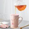 Livole Day Birthday Gift for Respect for the Aged Day Ceramic Mug with Stylish Large Capacity Coffee Funny Dishwasher Heat and Cold Pink Marble