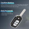 [A ABSOPRO] Renault Compatible 3 Button Key Shell Case Keyless Entry Remote Key Fob Replacement Case for Clio