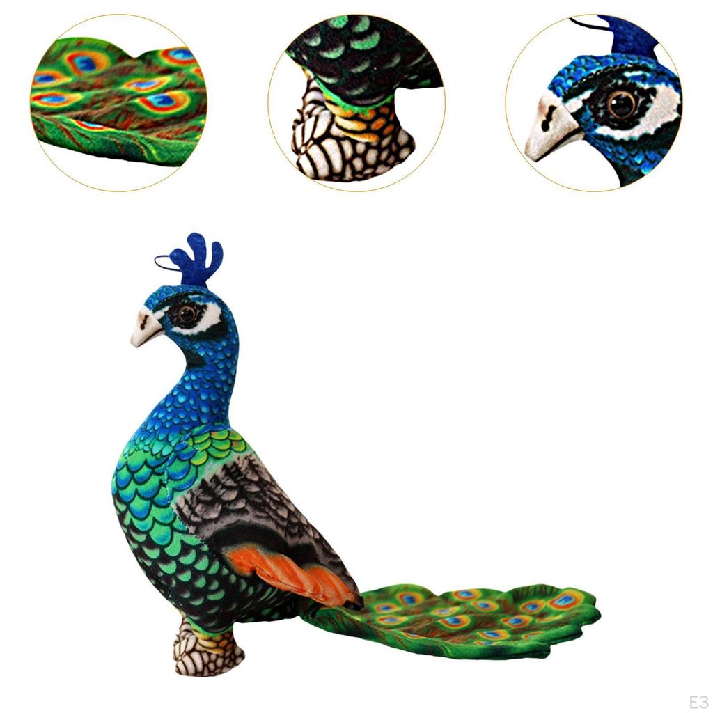 Pafowl Panenka v plyši, Zvíře s ptáky Pohodlné, Okouzlující, Hračka Páv