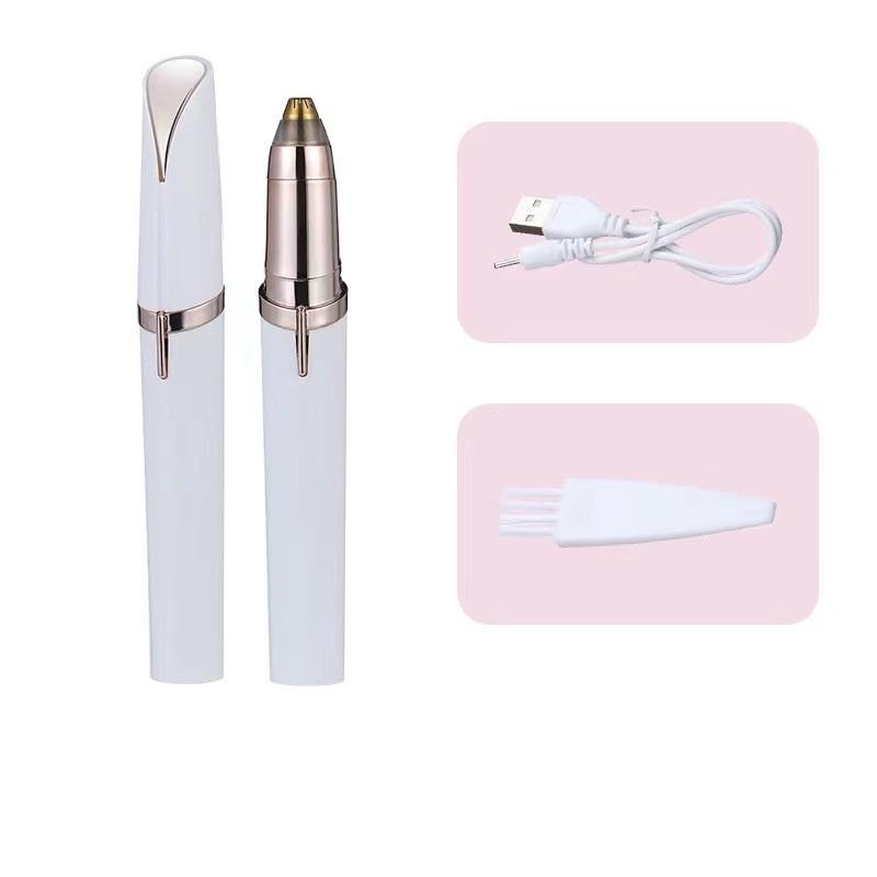 Electric Eyebrow Trimmer USB Rechargeable Mini Depilator Pen Lady Lipstick Eyebrow Shaping Tool Simple And Safe Operation