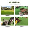 Artifical Grass, 0.9 X 1.5 M Rug Green Turf, 35mm Fake Door Mat Outdoor Patio Lawn Decoration, Easy To Clean with Drainage Holes, Perfect For