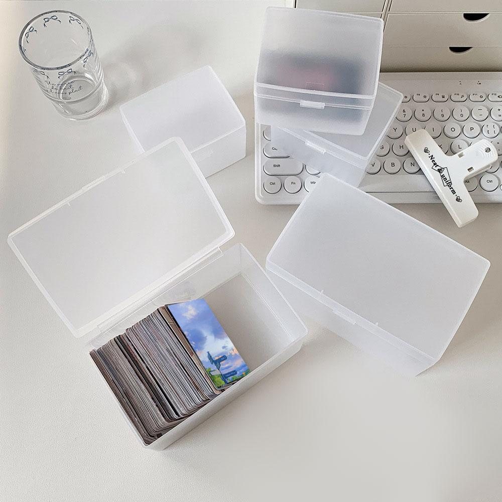 3-inch Small Card Protection Storage Box Desktop Storage Dustproof Box Stationery Material Sorting Box Large Capacity Dustproof