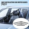 Natural Rubber Wiper Blades 3Pcs/Set Beam for Chery Tiggo 8 Plus Pro Car Window Cleaning Accessories MAX 2020-2024, 23"+18"+9" Front Rear Blades,