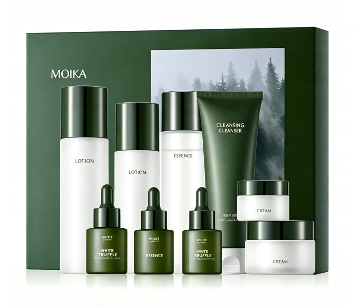Weißer Trüffel Hautpflege Set Beruhigendes und Feuchtigkeitsspendendes Hefe Toner und Emulsion Set Hautpflegeprodukte