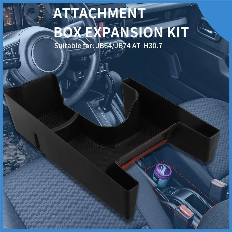 AA92-For Jimny JB64 JB74 Drink Holder Console Storage Tray Gear Shift Storage Box Organizer With Rubber Mat