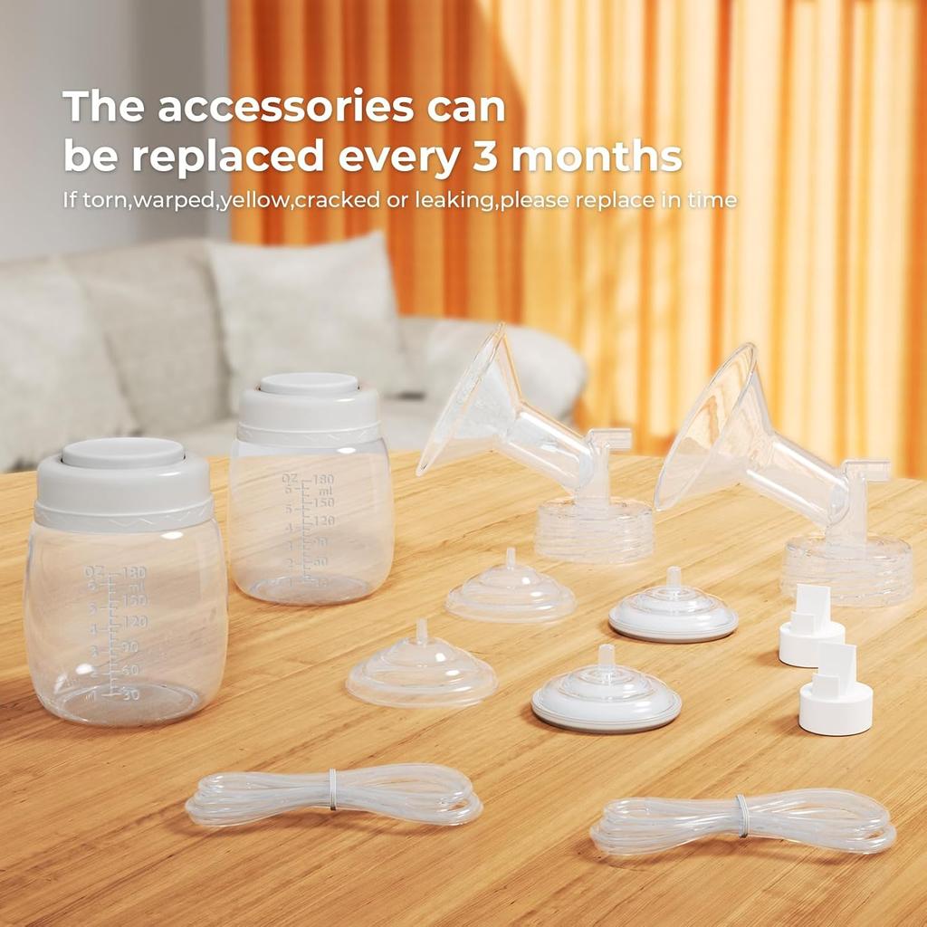 Breast Pump Accessories Compatible with Spectra Replacement Pump Parts 21mm Flange, Spectra Pump Parts S1 S2 Replacements Full Set 2 Set (Full