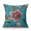 Pink Red Orange Beautiful Flower Pattern Wallpaper Art Design Sofa Decoration Pillow Case Cotton Linen Chair Cushion Cover