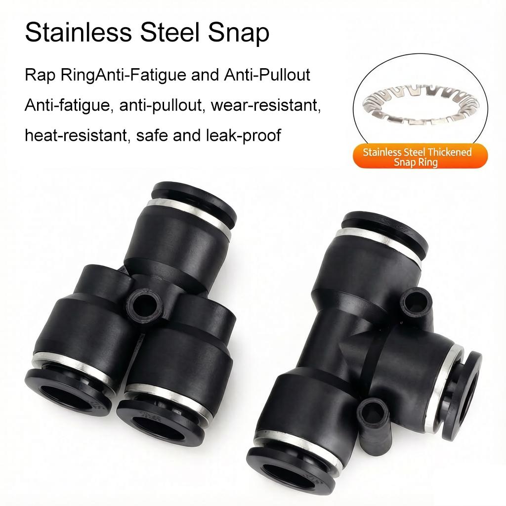 4/6/8/10/12/14/16mm Pneumatic Fitting Pipe Air Connector Tube Quick Release Fitting Plastic Water Push In Hose PU/PE/PY/PV/PZ/PK