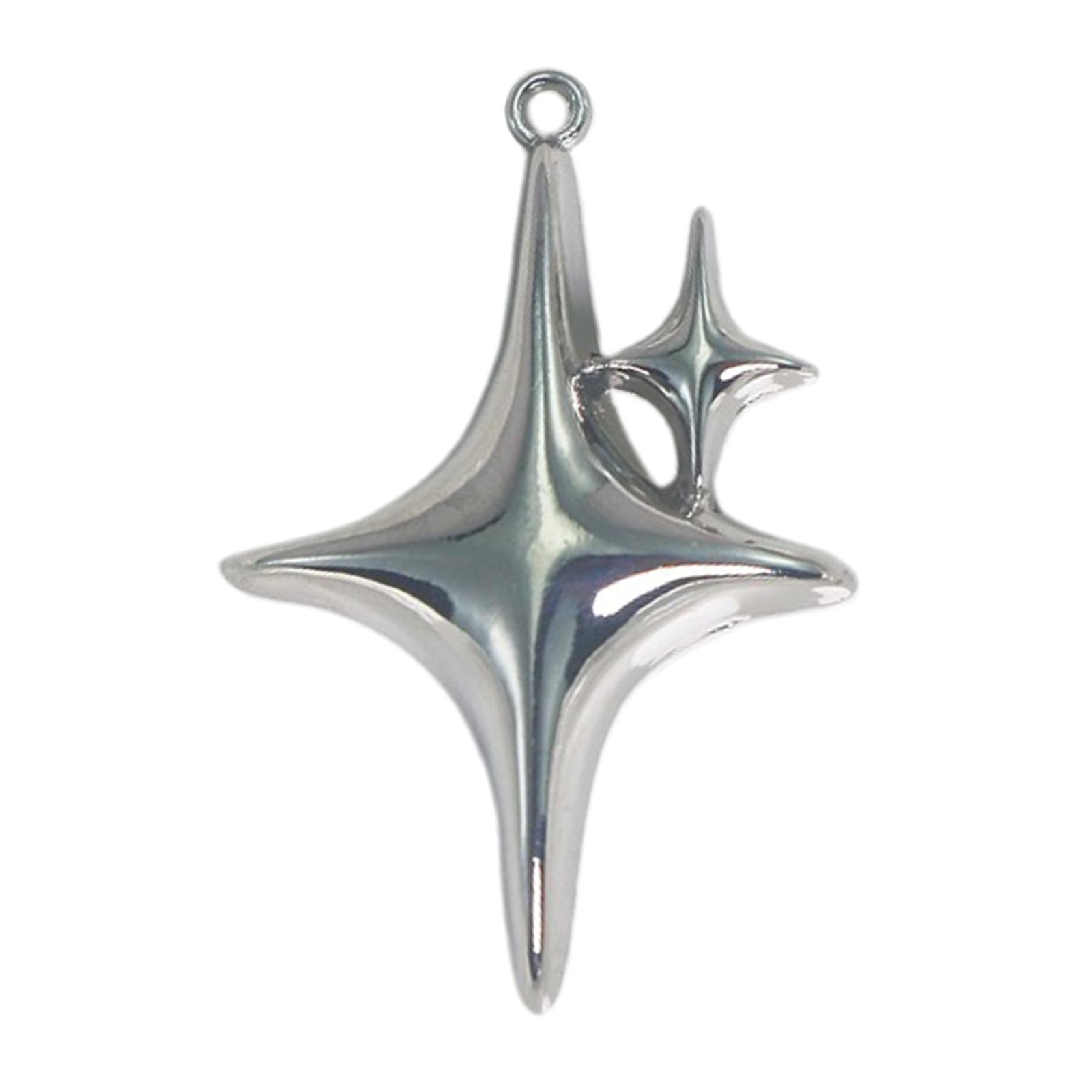 

Подвески-шармы в виде звезды, изящный шарм в виде звезды с отверстием, DIY изготовление ювелирных изделий, очаровательная подвеска для серег, подвеска-шарм-бусина 2