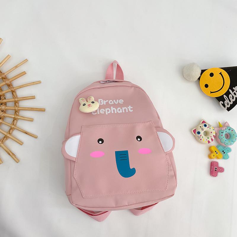Fun And Playful Cartoon Themed Toddler Backpack Spacious Soft Nylon School Bag розовый