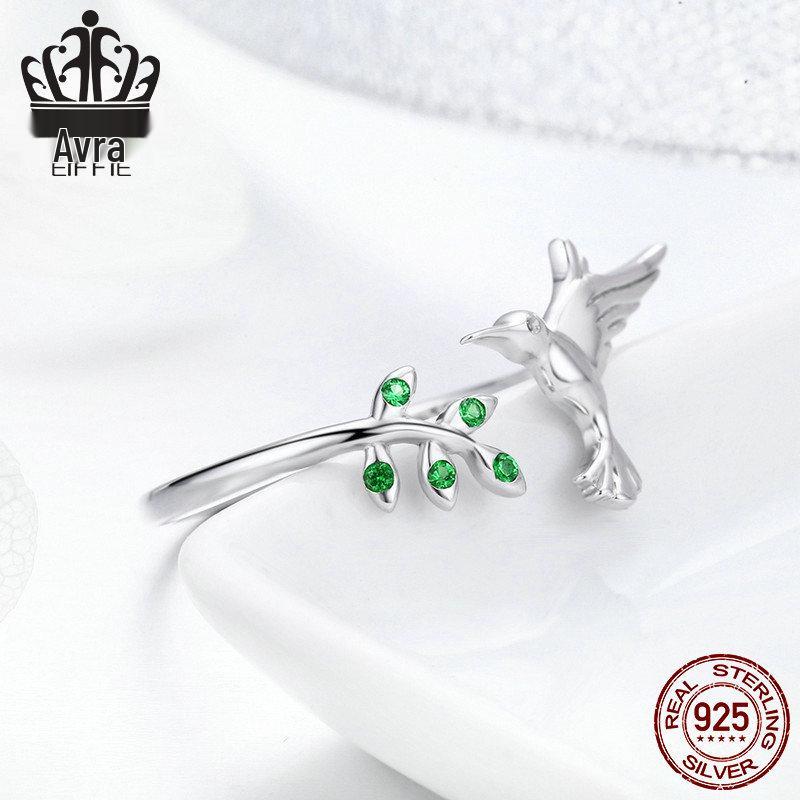 Avle Korean-Style Hummingbird 925 Sterling Silver Ring for Women (SCR323)