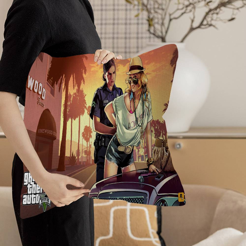 G-GTA Grand Theft Auto Pillowcases Home Bedding Decorative Pillow Cover Wedding Super Soft Pillow Case