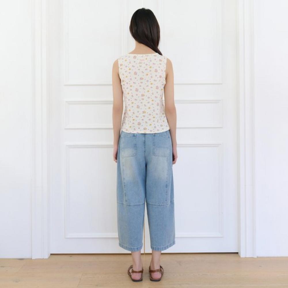 Thursday Island Sleeveless Top With Embroidered Trimming T264msl233w