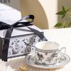 Ceramic Coffee & Milk Cup with Handle - Elegant Hot & Cold Drinkware for Meetings and Luxury Spaces