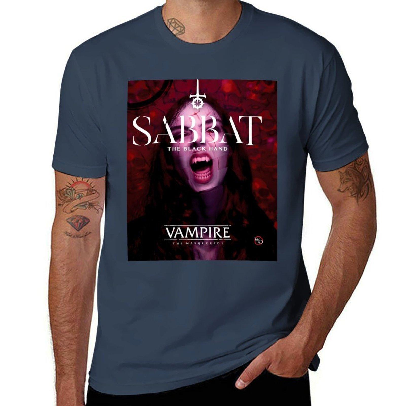 Vampire The Masquerade Bloodlines Sabbat The Black Hand Tshirt Plus Size Workout Short Sleeve Top S