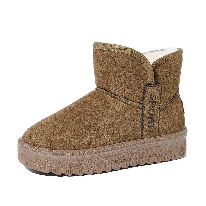 

Женские большие размеры мягкая подошва осень и зима теплый мех один снежные ботинки подкладка с утеплителем нескользящие походные повседневные спортивные хлопковые ботинки 41