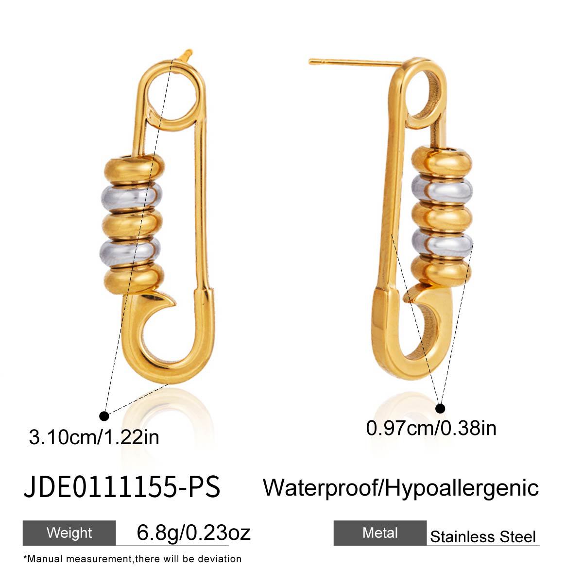 Jieding Титановая сталь Цветное сочетание Многокольцевые Серьги-гвоздики Серьги Серьги Козелок Уха Ювелирные изделия из нержавеющей стали
