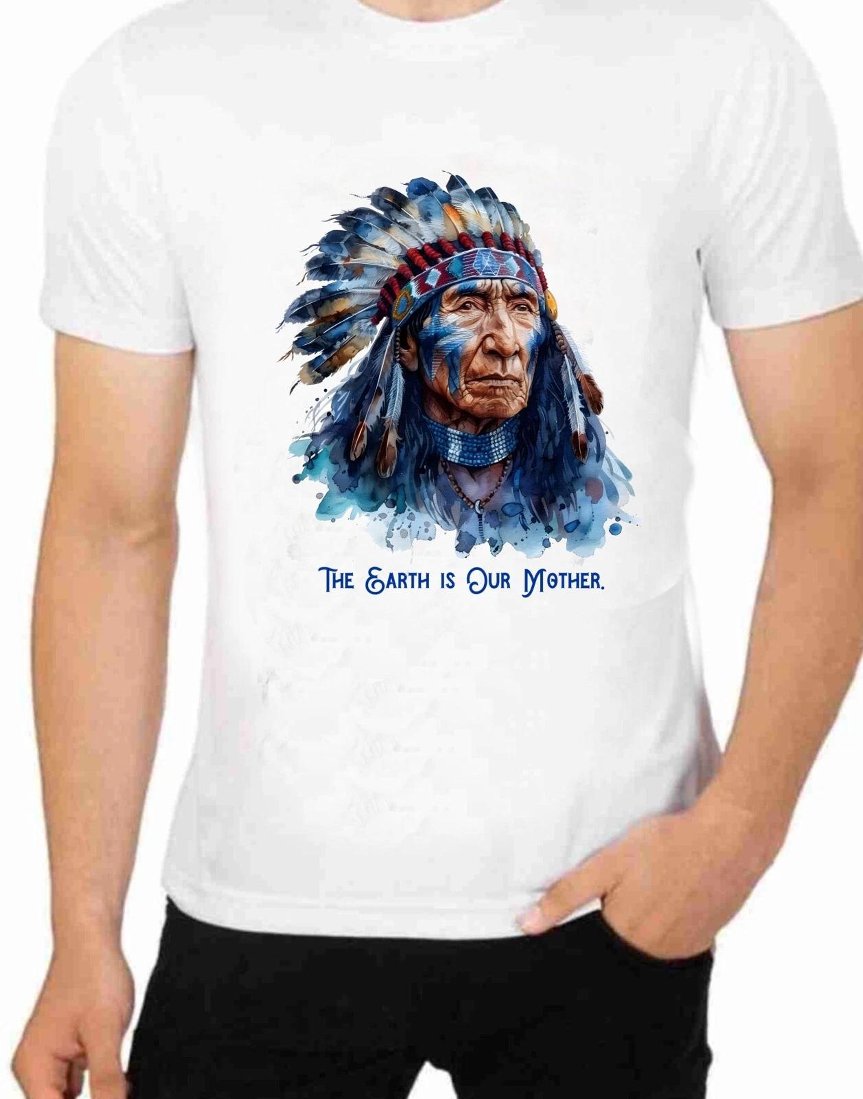 A Sioux Native American Indian Chief The Earth is Our Mother T-Shirt S