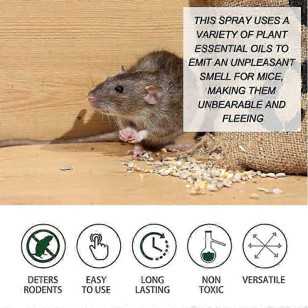 Zestaw 3 sztuk Naturalny Spray Miętowy Odstraszający Myszy do Ochrony i Kontroli Gryzoni w Domu