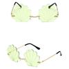 Popular Rimless Shell Sunglasses for Parties and Music Festivals with Bright Color Great for Fashionable Women Wear