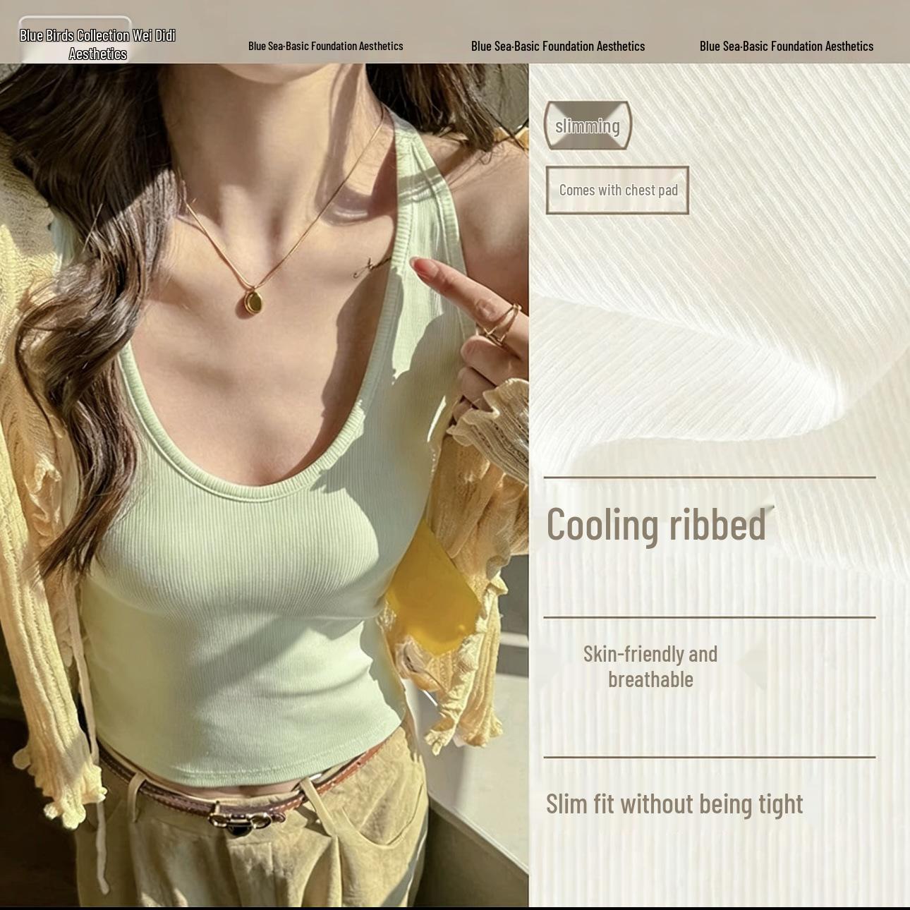 **Women s Halter Tank Top with Built-in Bra Pads and Stylish Back - 2026 Summer Collection** One Size 75-115 lbs