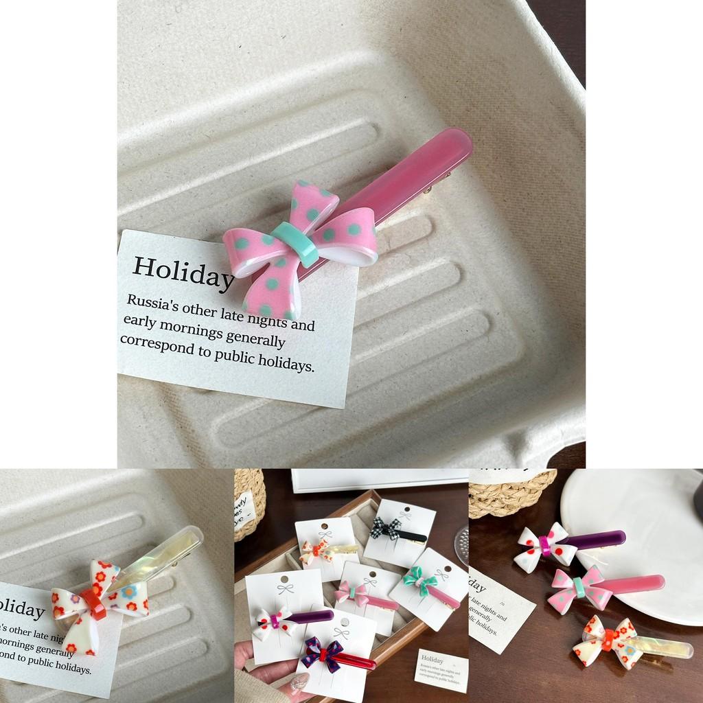 Simple And Stylish Duckbill Hair Clips With Delicate Bow Design For Womens Fashion