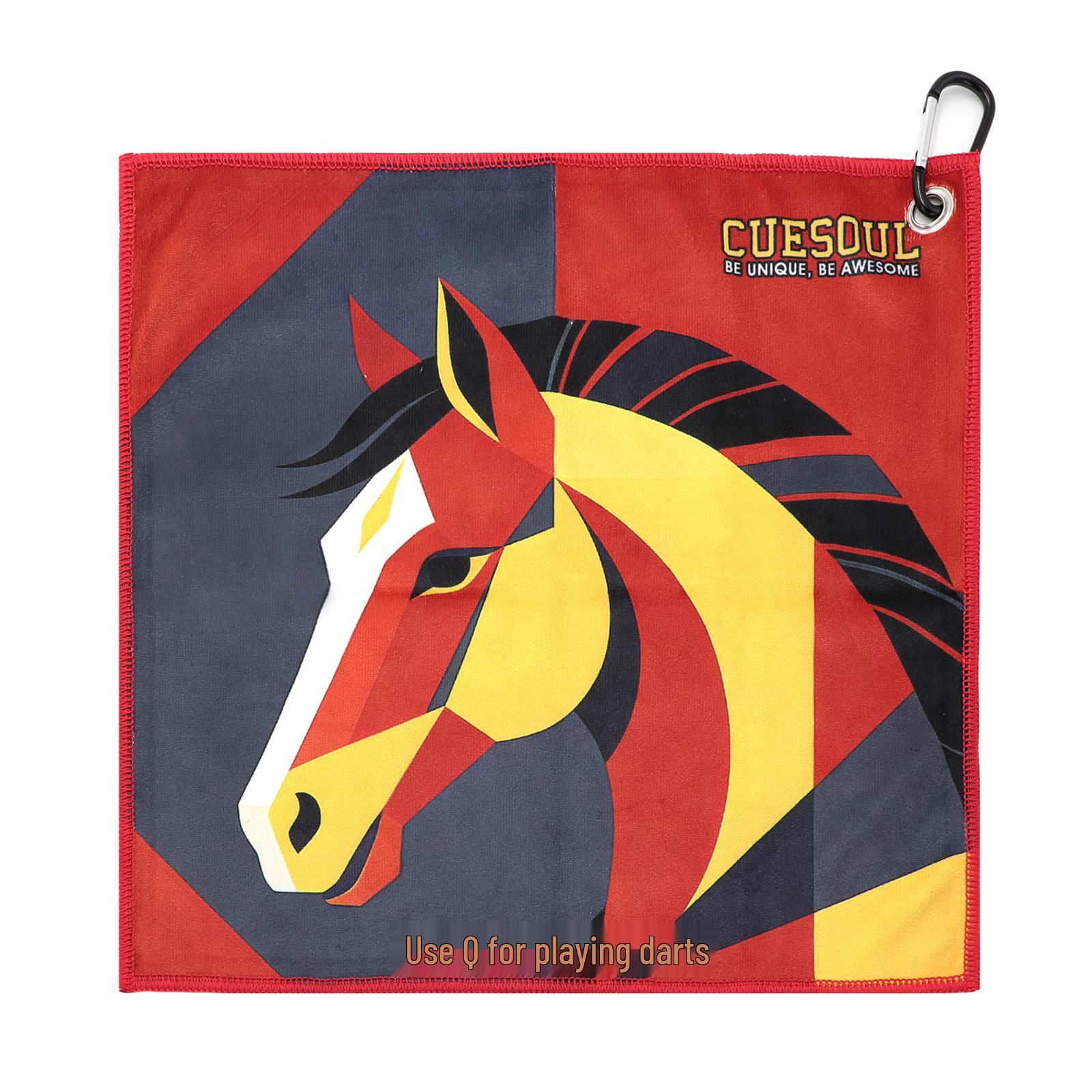 

CUESOUL Beast Year Sports Absorbent Fitness Towel - Creative Sweat-Wicking Square for Running & Outdoors 35x35 cm червоний