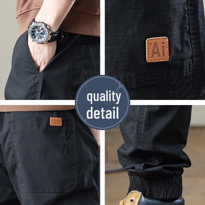 Men's American Style Loose Fit Cuffed Cargo Pants