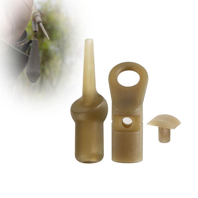 10pcs Carp Fishing Helicopter Rig Kit with Sleeve Lead Clip Hair Rig Rubber Beads Terminal Tackle Accessories for Carp Angling