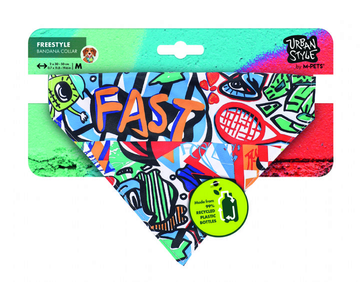 

Wahw Pet Urban Style Freestyle Patterned Dog Bandana - M
