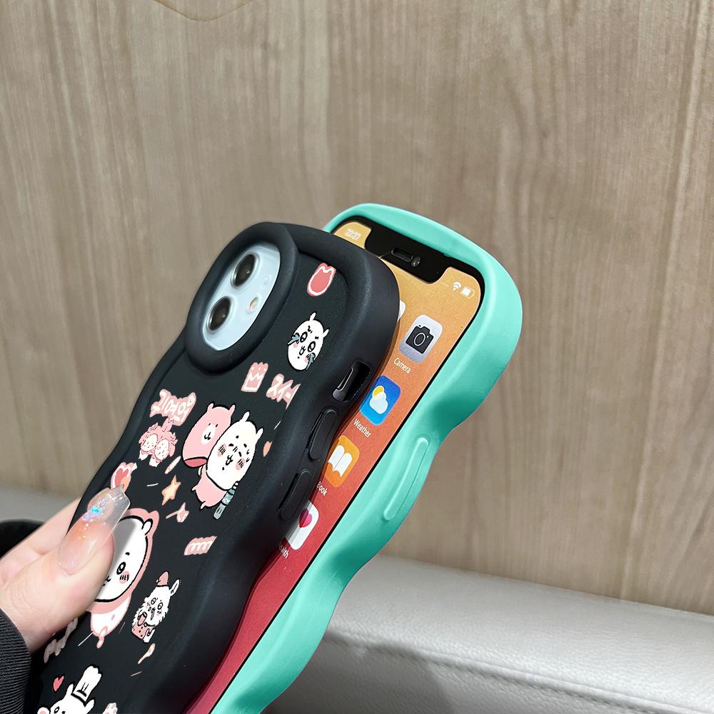 Chiikawa Soft Phone Cover for Samsung Galaxy A52 A73 A12 S24 Ultra 5G S23 S22 S21 S20 FE Wave Edge Shockproof Protective Rubber Case