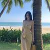 Bikini suit European and American style metal pleated tube top small vest split-ended swimsuit seaside vacation beach skirt