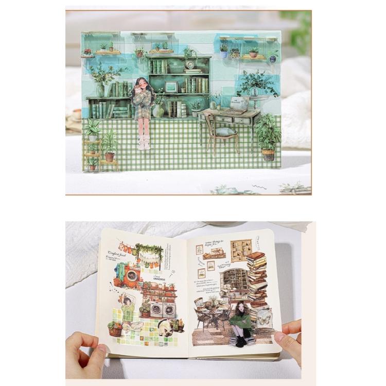 Scrapbooking Decorative Sticker Scene Sticker Water Resistant PET Sticker for Laptop Journal Phone Case Photo Album