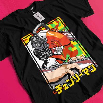 Chainsaw Unisex Denji Shirt Makima Tshirt Asa Aki Anime Power Tshirt All Size Tee