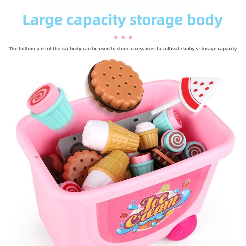 24pcs Removable Storage Children's Pretend Play Toys Ice Cream Parlour Toy Set  Kid's Activity