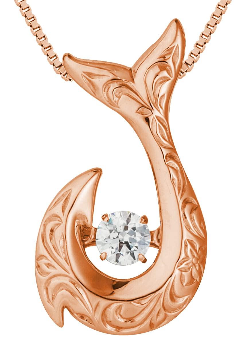 

Dancing Stone Necklace Custom Model Hawaiian Jewelry SV925 Silver K18 Pink Gold Coating Fish Hook ZHP [Zeitakuya]