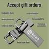 Pen Drive USB 3.0 de Metal de Alta Qualidade, À Prova d'Água, Design Criativo, 64GB e 128GB, Gravável, Ideal para Presentear
