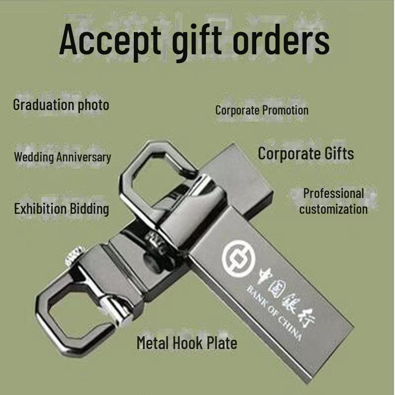 Pen Drive USB 3.0 de Metal de Alta Qualidade, À Prova d'Água, Design Criativo, 64GB e 128GB, Gravável, Ideal para Presentear