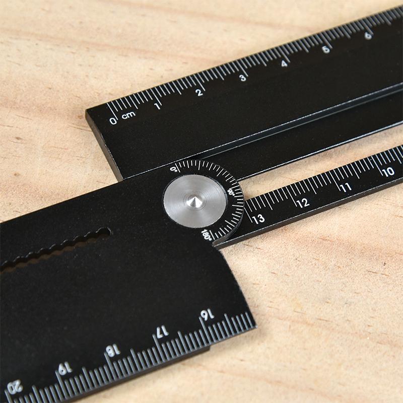 Multifunctional Ruler Protractor Compass Rectangle Parallel Measuring Rolling Tool Angle Ruler Measure Line Thickness Font Size