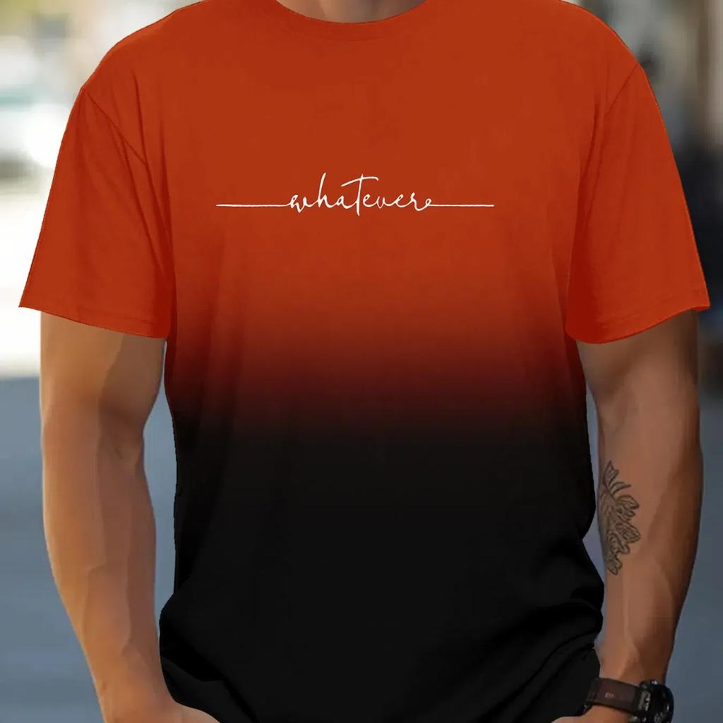 Sommermode Bestseller Neues Harajuku Farbverlauf Lässiges Kurzarm-T-Shirt Herren Lässiges Rundhals-T-Shirt Top