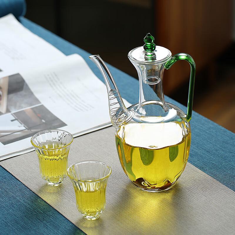 Chaxun Hand-Painted Glass Concubine Teapot