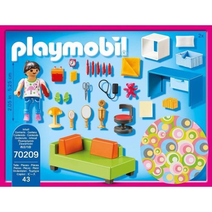 Playmobil 70209 chambre d'enfant avec canapé-lit, maison traditionnelle, dollhouse, 43 pièces, dès 4 ans