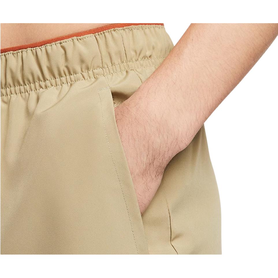 Nike Dri-FIT Challenger Letter Print Mens Breathable Sports Training Color Block Straight Leg Shorts Men shorts Olive-Green DX0915-276